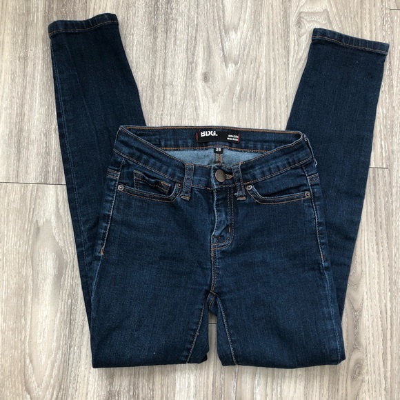 UO BDG midrise grazer dark blue skinny crop jeans - Picture 2 of 3